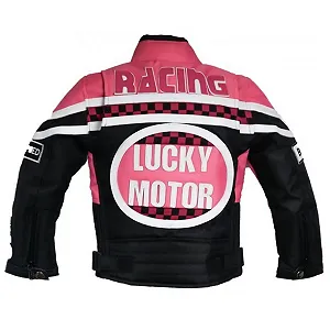 Мотоциклетна куртка MDM для дівчат Рожева synthetic.ua - Фото 1