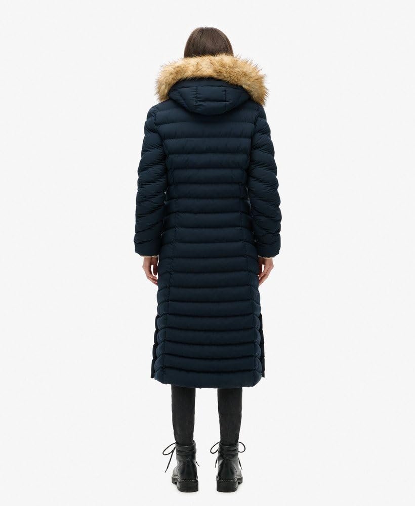 Куртка Superdry Long Fuji с капюшоном и искусственным мехом для женщин, фото №4