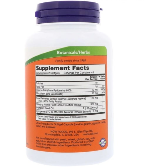 Комплекс для здоровья предстательной железы NOW Foods Prostate support 90 Softgels, фото №2 Комплекс для здоровья предстательной железы NOW Foods Prostate support 90 Softgels, фото №2