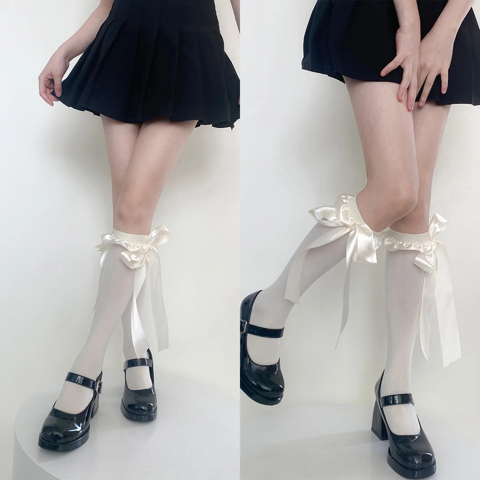 Жіночі гольфи Білий, 2 пари, фото №4 Жіночі гольфи Білий, 2 пари, фото №4