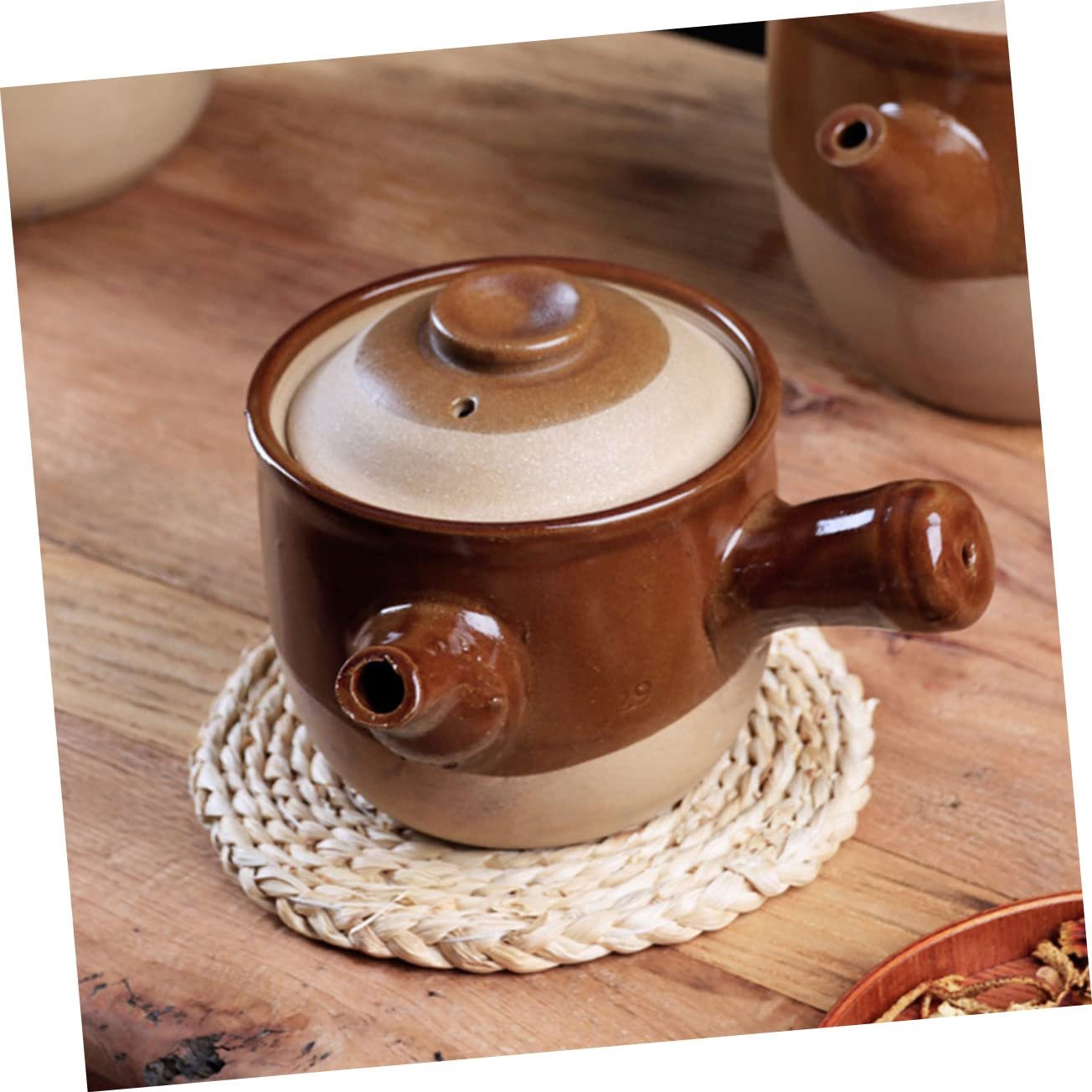 Горщик для ліків Gatuida Clay для газових плит, термостійкий з ергономічною ручкою, 1.5 л, фото №5