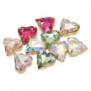 Стразы Стекло Сердце Витое TOPINCN 10 шт. - Фото 1