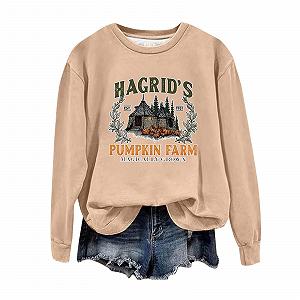 Хэллоуин Свитшот Generisch С принтом тыквы, женский, без капюшона, с длинными рукавами, круглый вырез synthetic.ua - Фото 1