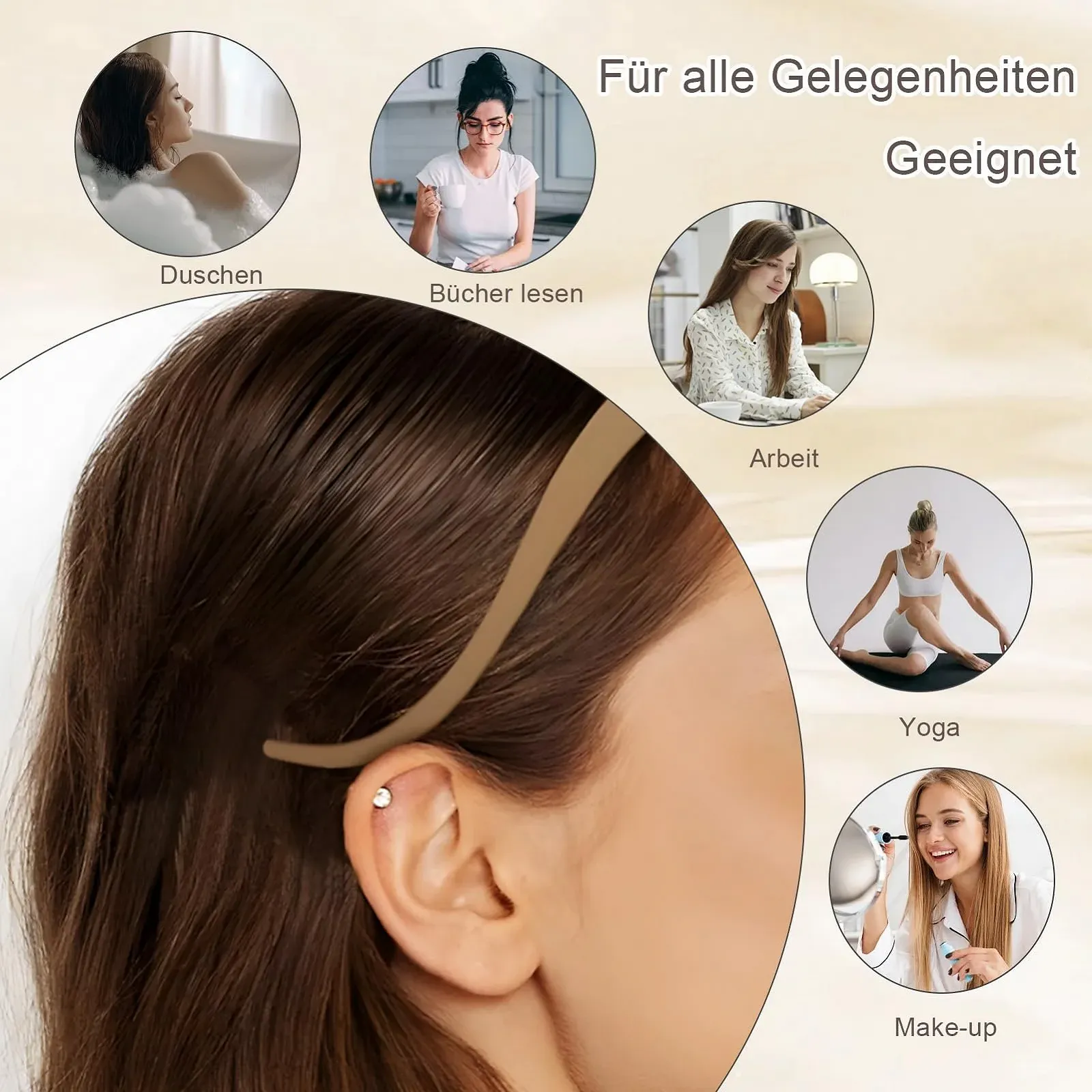 Набор обручей зигзаг 3 шт. Матовые тонкие, фото №5