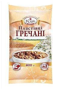 Пластівці гречані миттєвого приготування в пакеті 400 г ТМ Козуб Продукт Пластівці гречані миттєвого приготування в пакеті 400 г ТМ Козуб Продукт