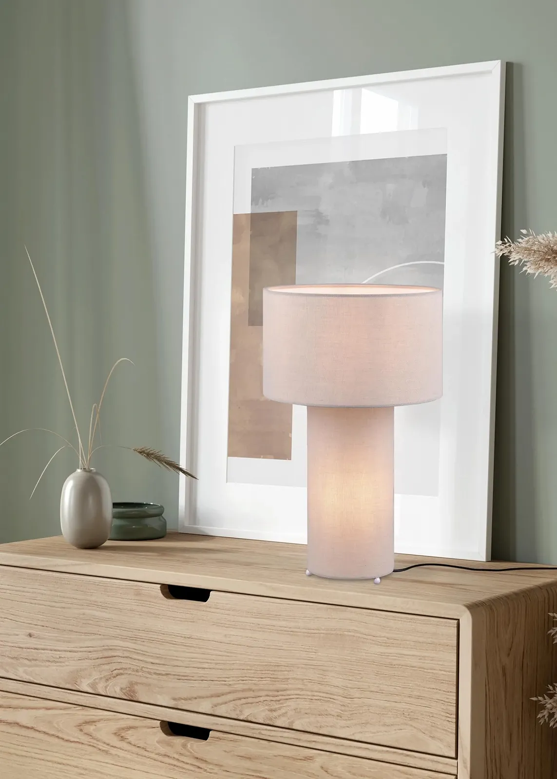 Настільна лампа TRIO Leuchten Bale 505200177 2x E27 Сіра, фото №6