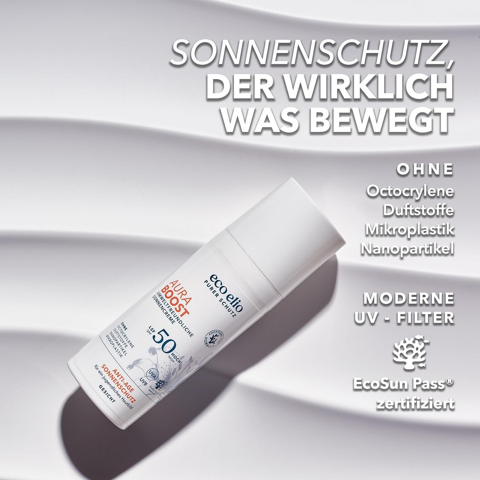 Солнцезащитный крем для лица eco elio Aura Boost SPF 50 50 мл, фото №7