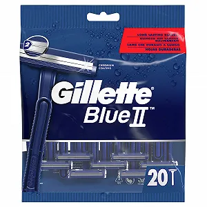Одноразовая бритва Gillette Blue II 20 шт - Фото 1