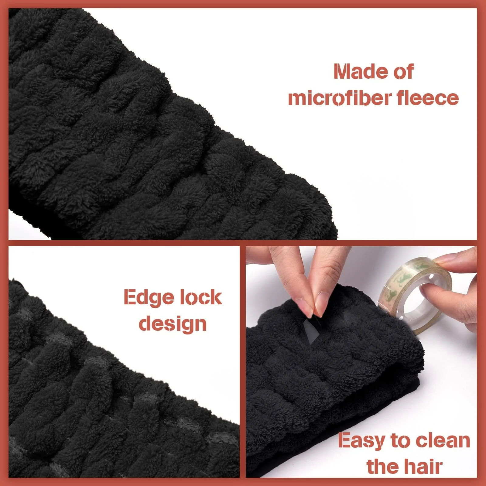 Набір з 3-х спа пов'язок для обличчя для макіяжу та вмивання, махрова, фото №3 Набір з 3-х спа пов'язок для обличчя для макіяжу та вмивання, махрова, фото №3