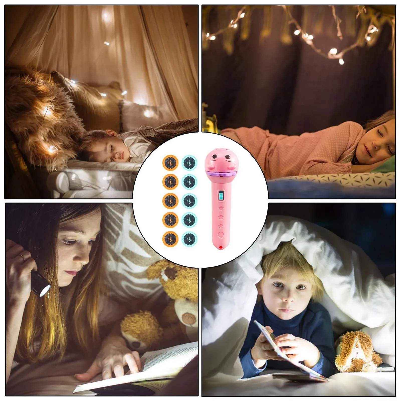 Ліхтарик проєктор для дітей Generisch, 80 мультяшних візерунків, фото №6 Ліхтарик проєктор для дітей Generisch, 80 мультяшних візерунків, фото №6