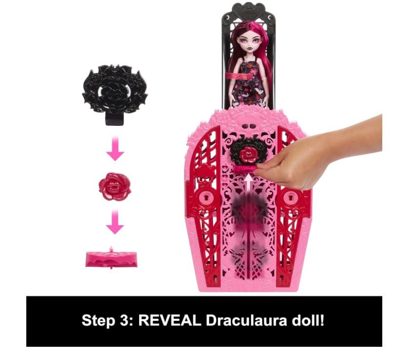 Монстер Хай шафа Жахо-секрети Дракулори Monster High Skulltimate Secrets Doll Draculaura, фото №4
