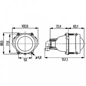 Фара головного світла HELLA 1BL 998 570-001 для AEBI CLAAS HAKO AHLMANN KTM ISEKI synthetic.ua - Фото 1