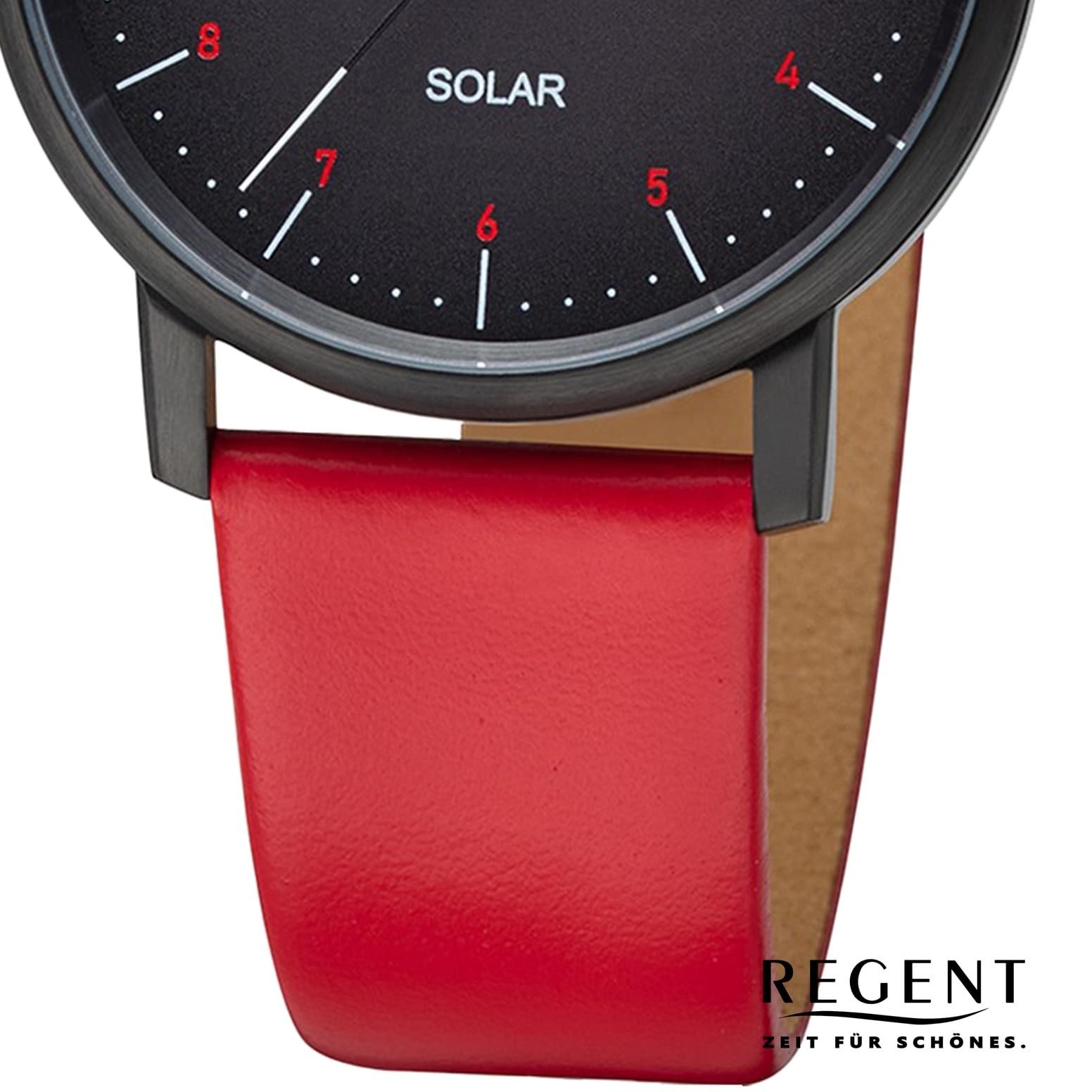 Часы женские REGENT Solar F-1554 Классические 35 мм, черные, нержавеющая сталь, фото №3