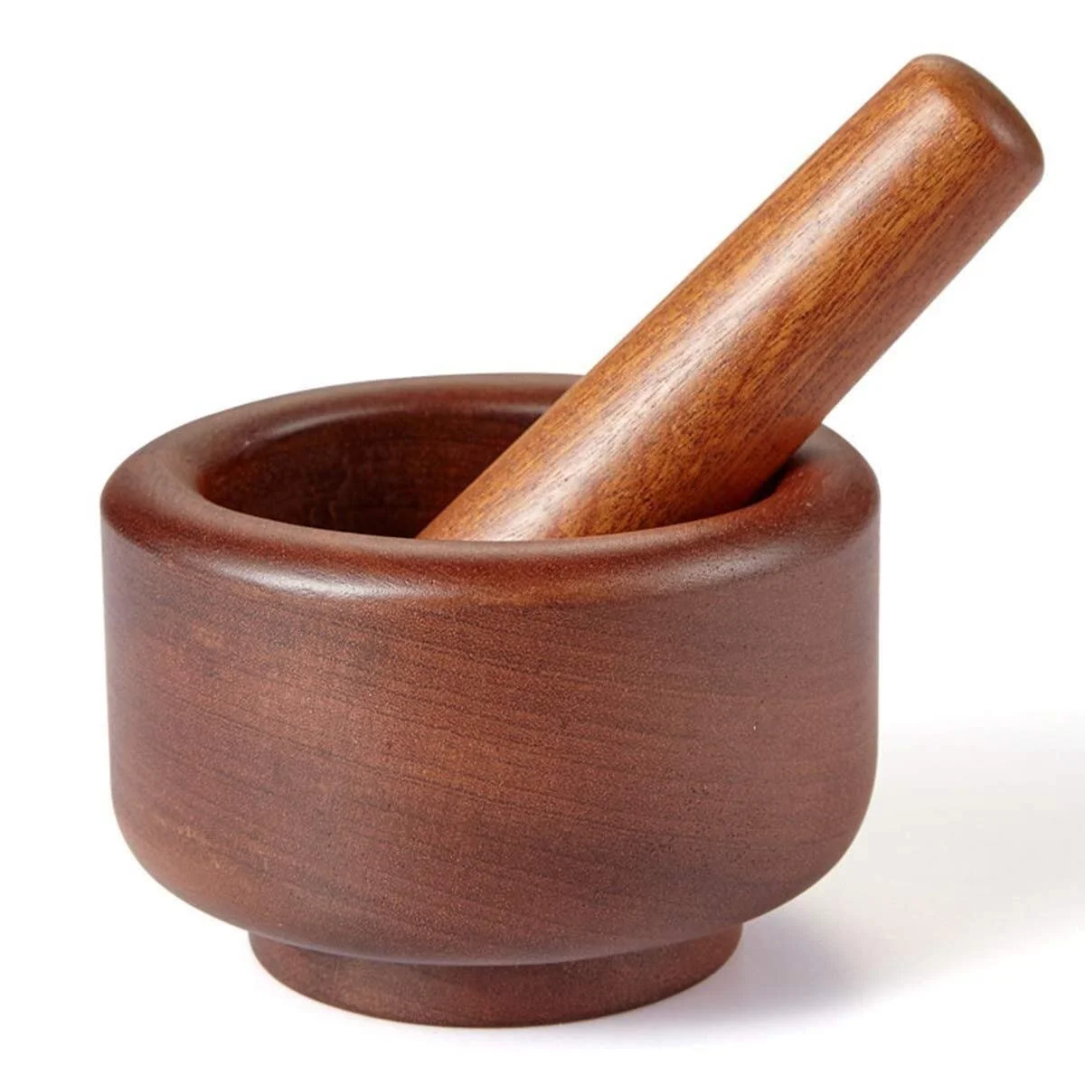 Ступка Деревʼяна з товкачиком Набір Чаша для подрібнення часнику Спеції Подрібнювач Ручний, фото №1