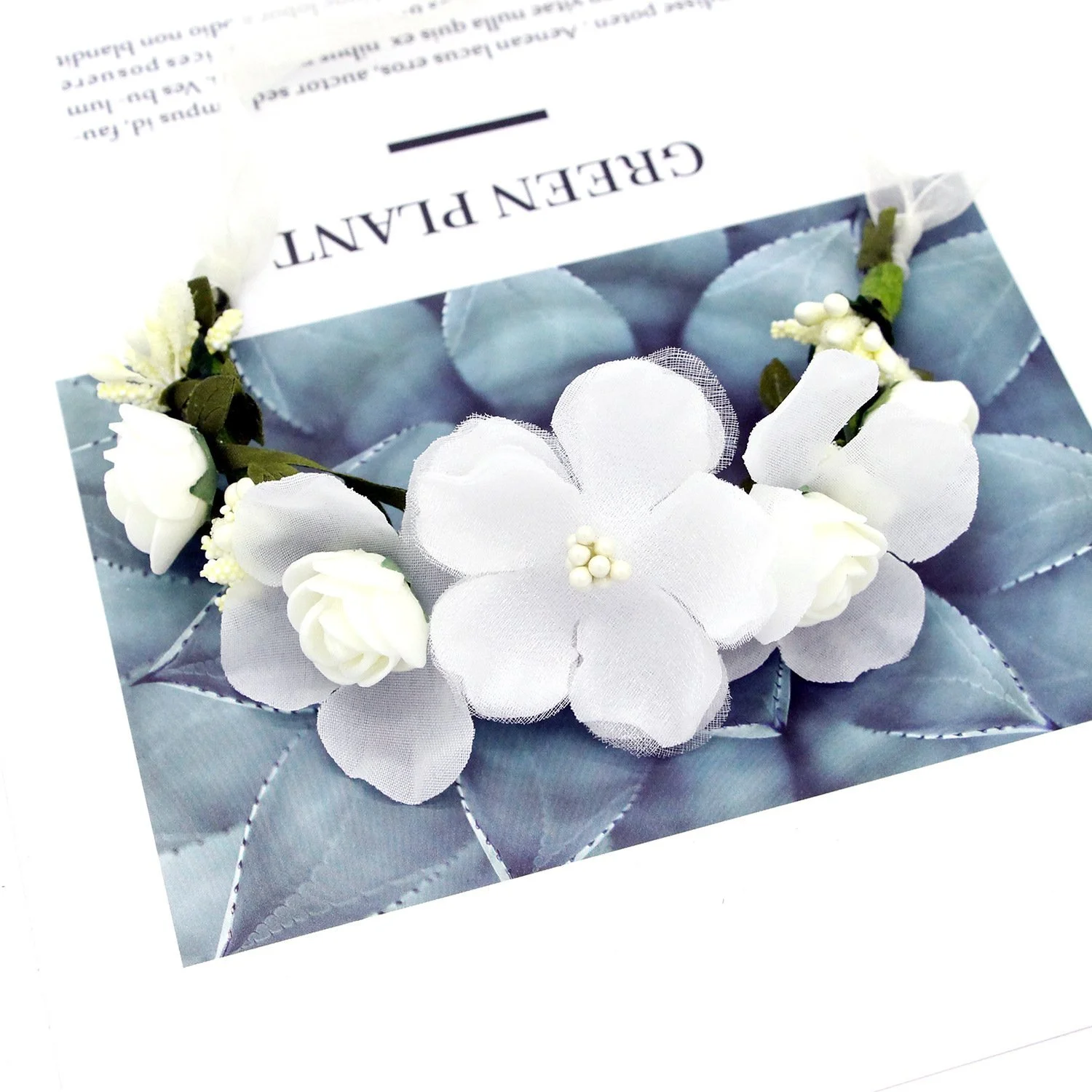 Вінок для волосся Квіти Бохо, фото №3