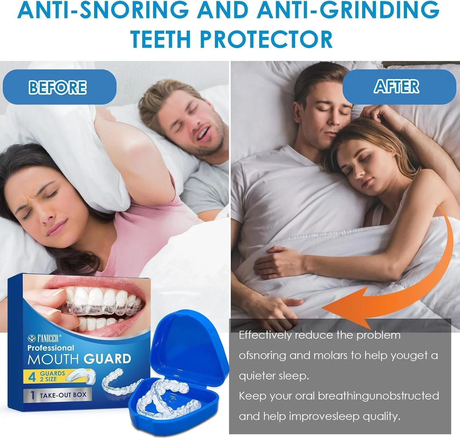 Капа Нічна Прозора, 4 шт, для захисту зубів від бруксизму, покращує сон, проти хропіння, фото №4 Капа Нічна Прозора, 4 шт, для захисту зубів від бруксизму, покращує сон, проти хропіння, фото №4