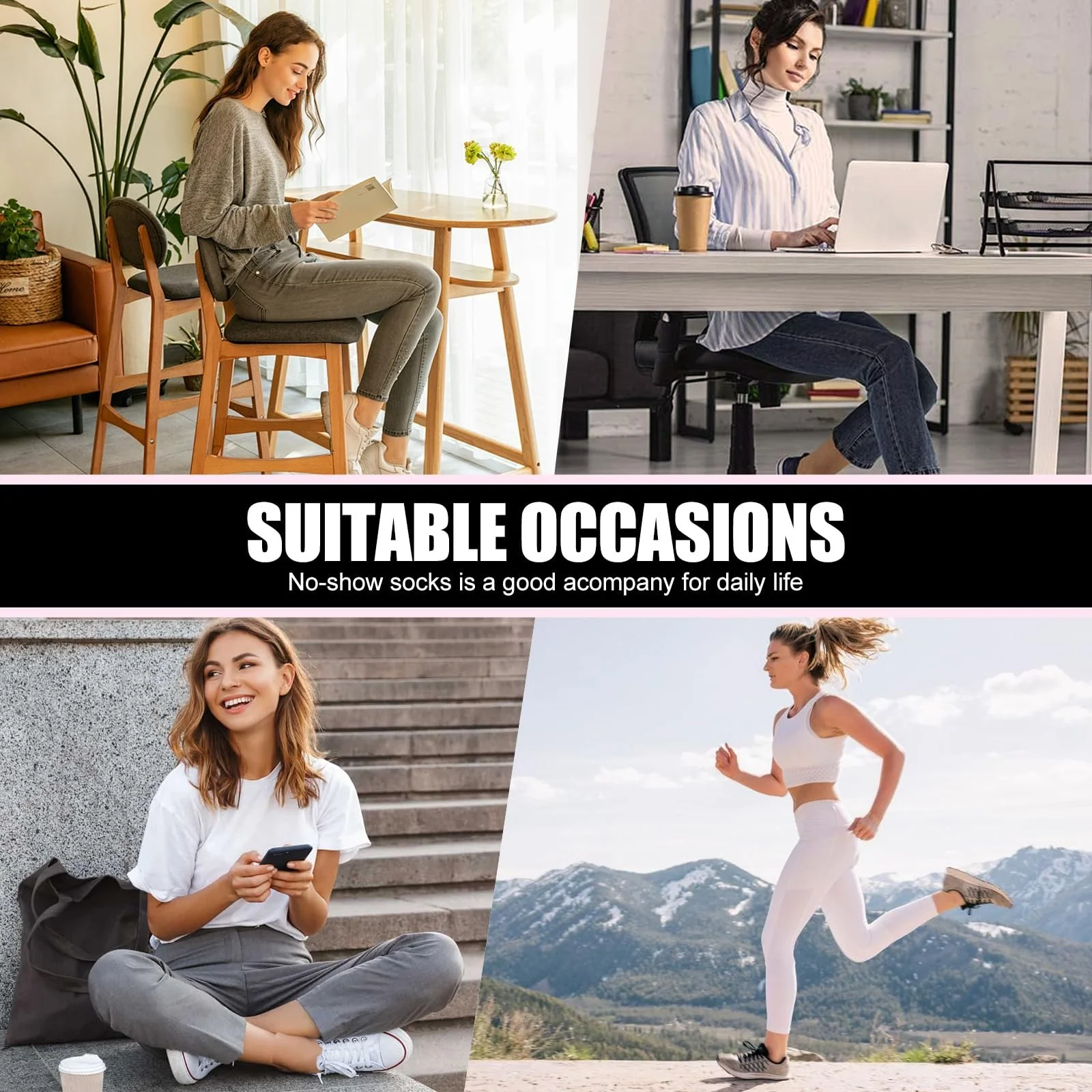 Шкарпетки спортивні жіночі, Бавовна, З пом'якшенням, 6 пар, фото №6