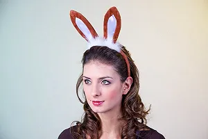 Обруч Вушка кролика Коричневий - Фото 1