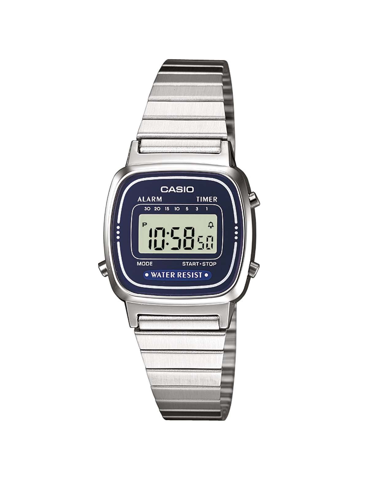 Женские часы Цифровые Casio XS Collection LA670WEA-2EF, синий, Браслет, фото №1