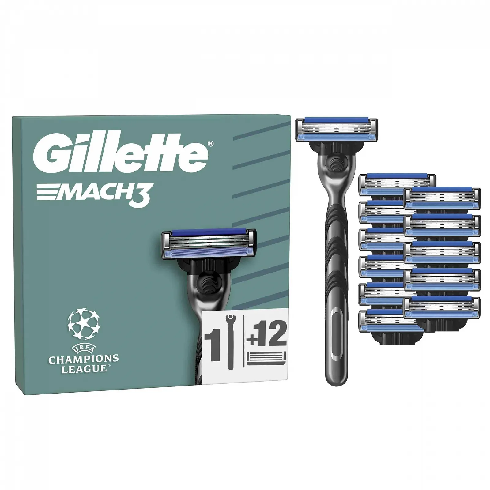 Бритва Gillette Mach3 Standard Станок и 12 сменных кассет, фото №1