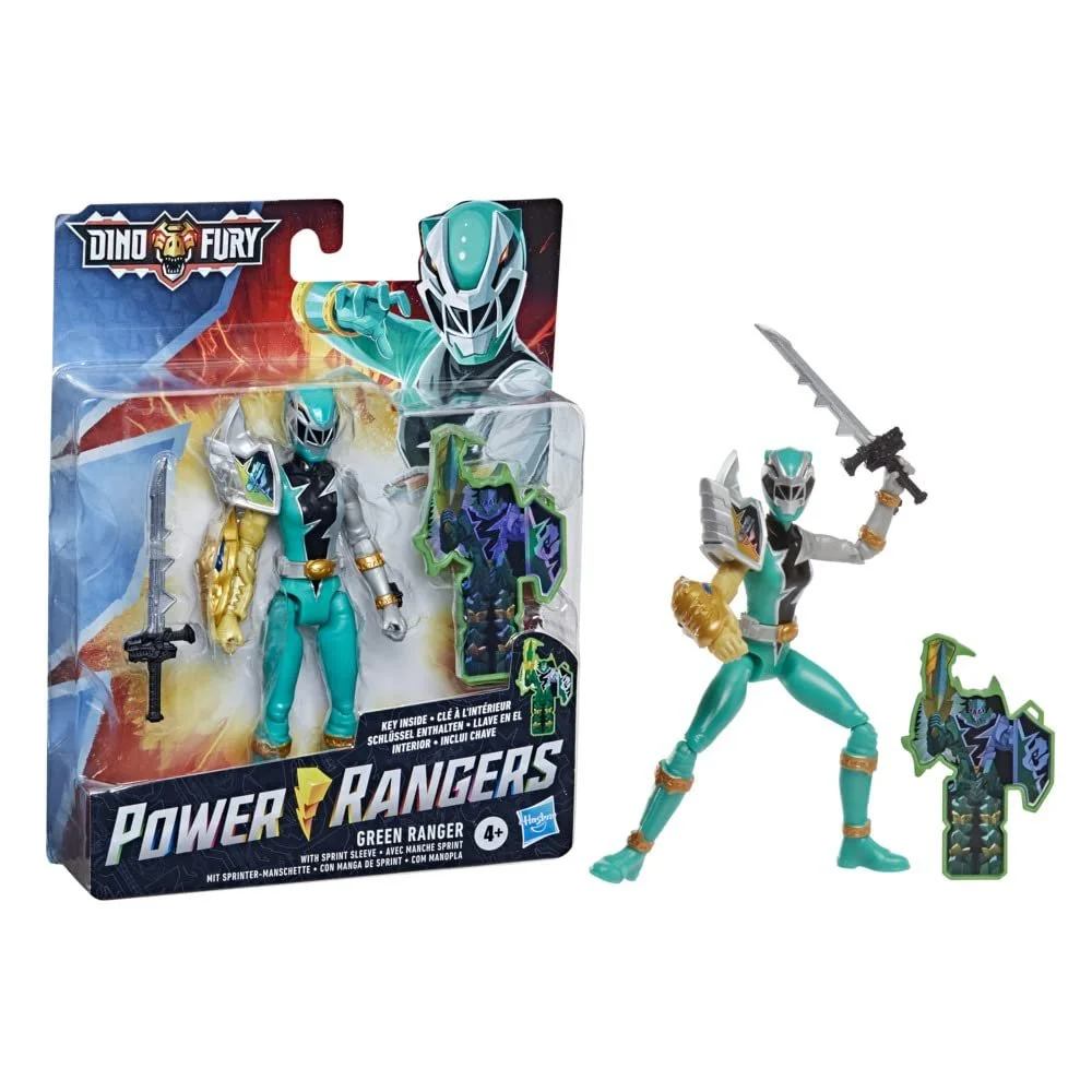 Фигурка Power Rangers Dino Fury Green Ranger with Sprint Sleeves 15 см Разноцветная, фото №4