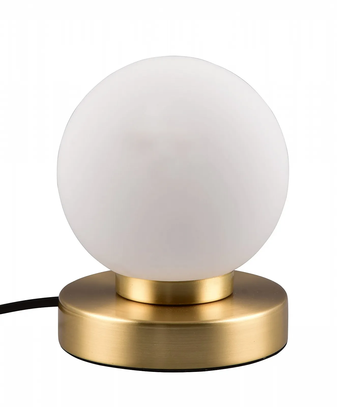 Настільна лампа Reality Leuchten Prinz II R54011008 Метал Матова латунь Скло Біле E14 Touch, фото №1