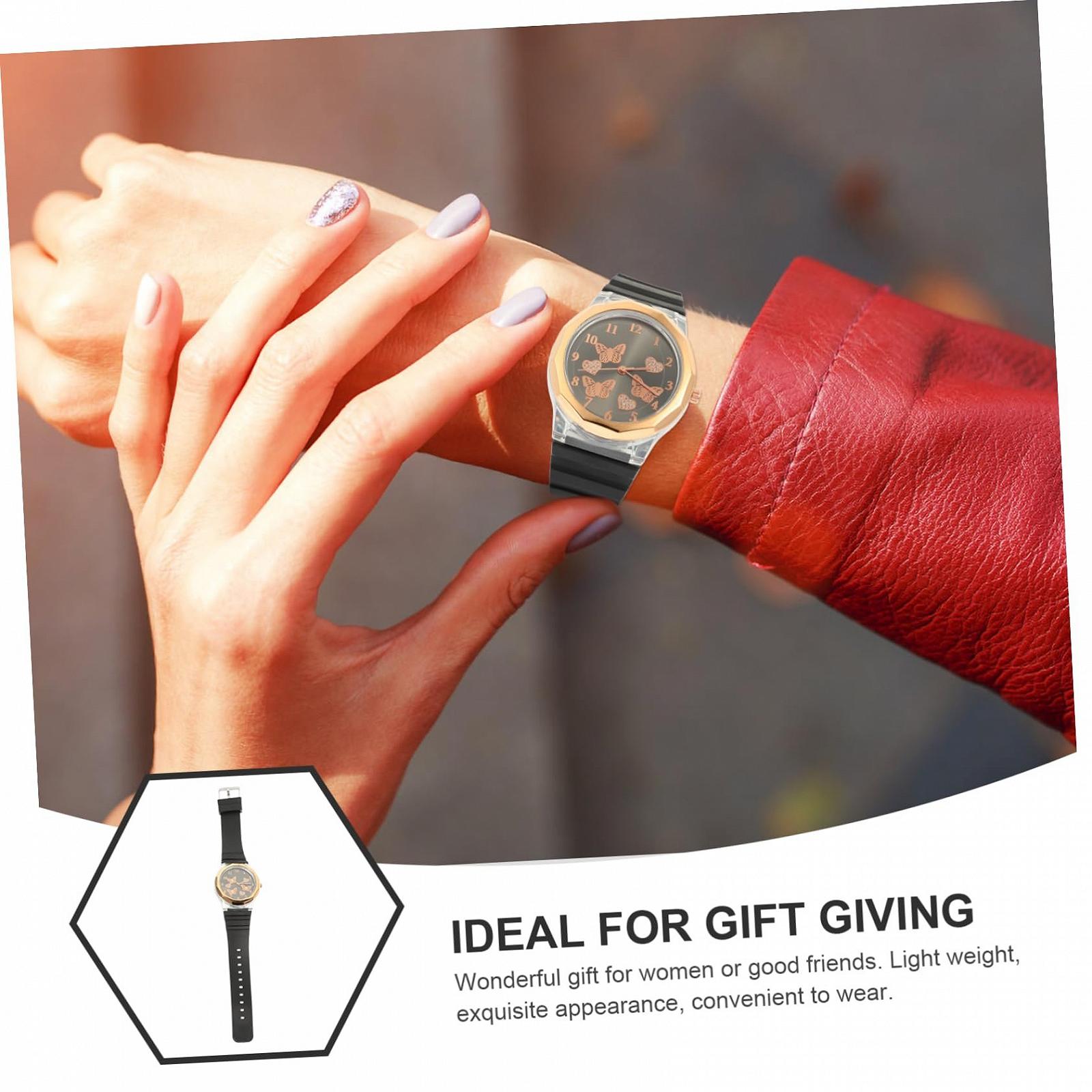 Женские часы Healvian с силиконовым ремешком и дизайном бабочки, фото №5