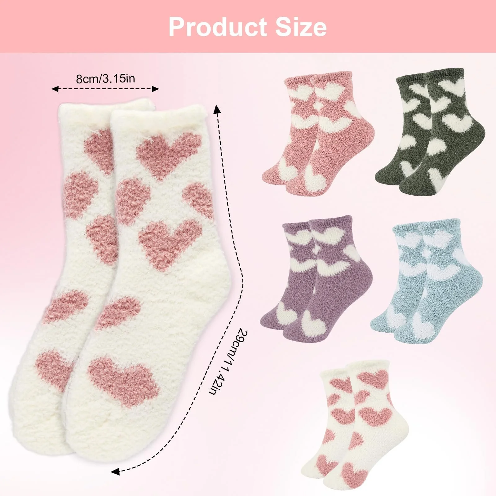 Пухнасті шкарпетки жіночі 5 пар Шкарпетки для сну, фото №2