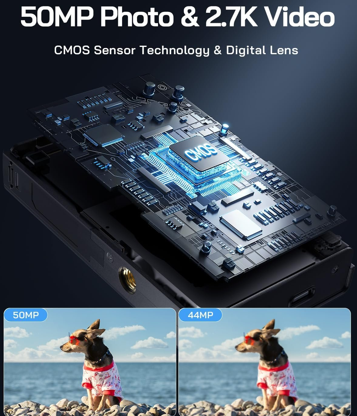 Фотоапарат WOLFANG WDC01 50 Мп / CMOS / 2.7K / 16Х зум / Чорний, фото №3