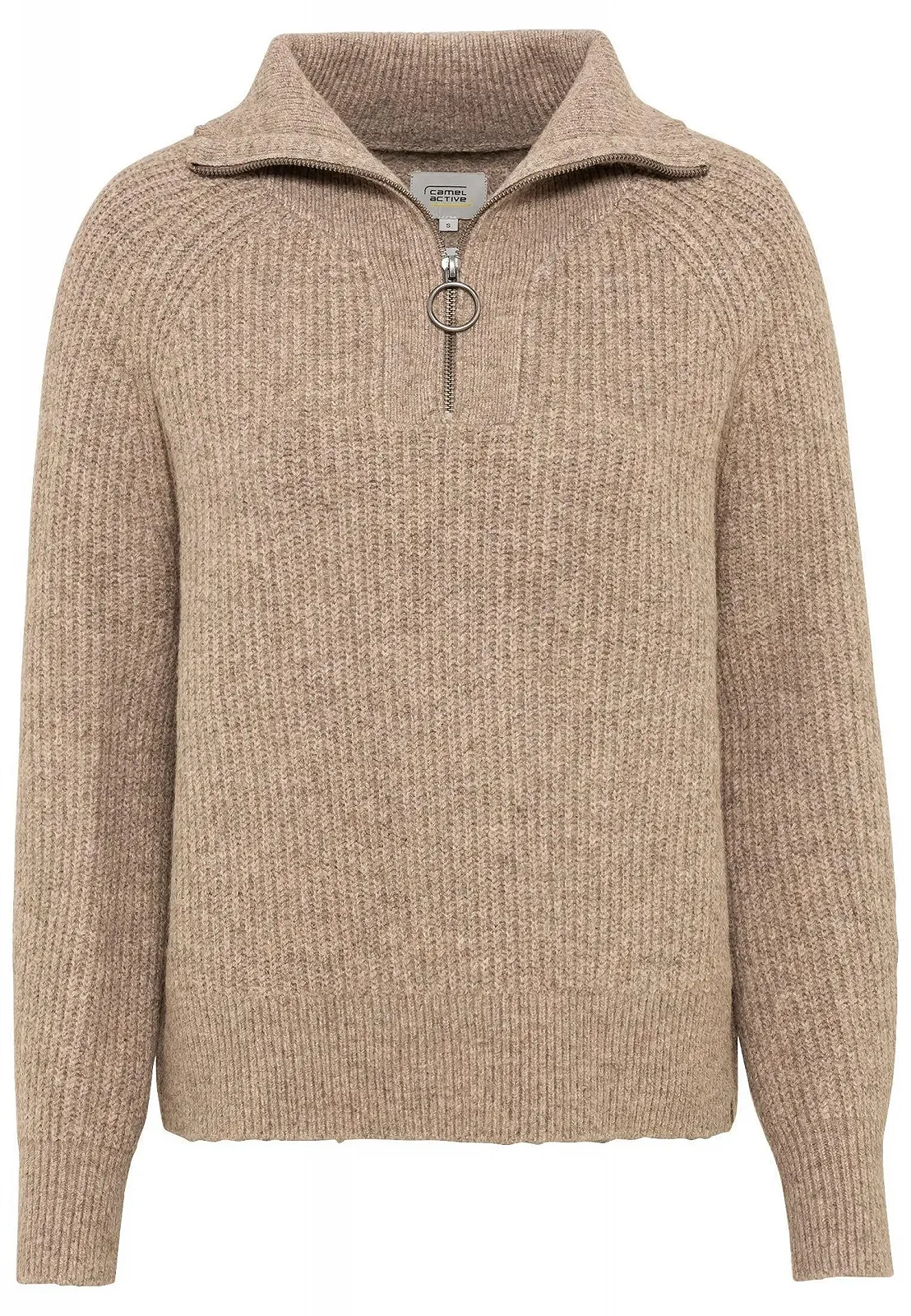Жіночий в'язаний джемпер camel active з коміром-стійкою, фото №2 Жіночий в'язаний джемпер camel active з коміром-стійкою, фото №2