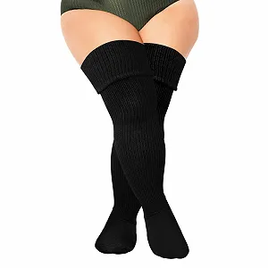 Жіночі шкарпетки DRESHOW Plus Size вище коліна - Фото 1