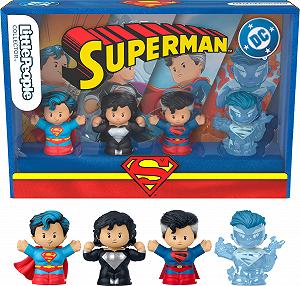 Фигурки Fisher-Price Little People Collector Superman Through the Ages Special Edition, 4 шт в декоративной упаковке - Фото 1