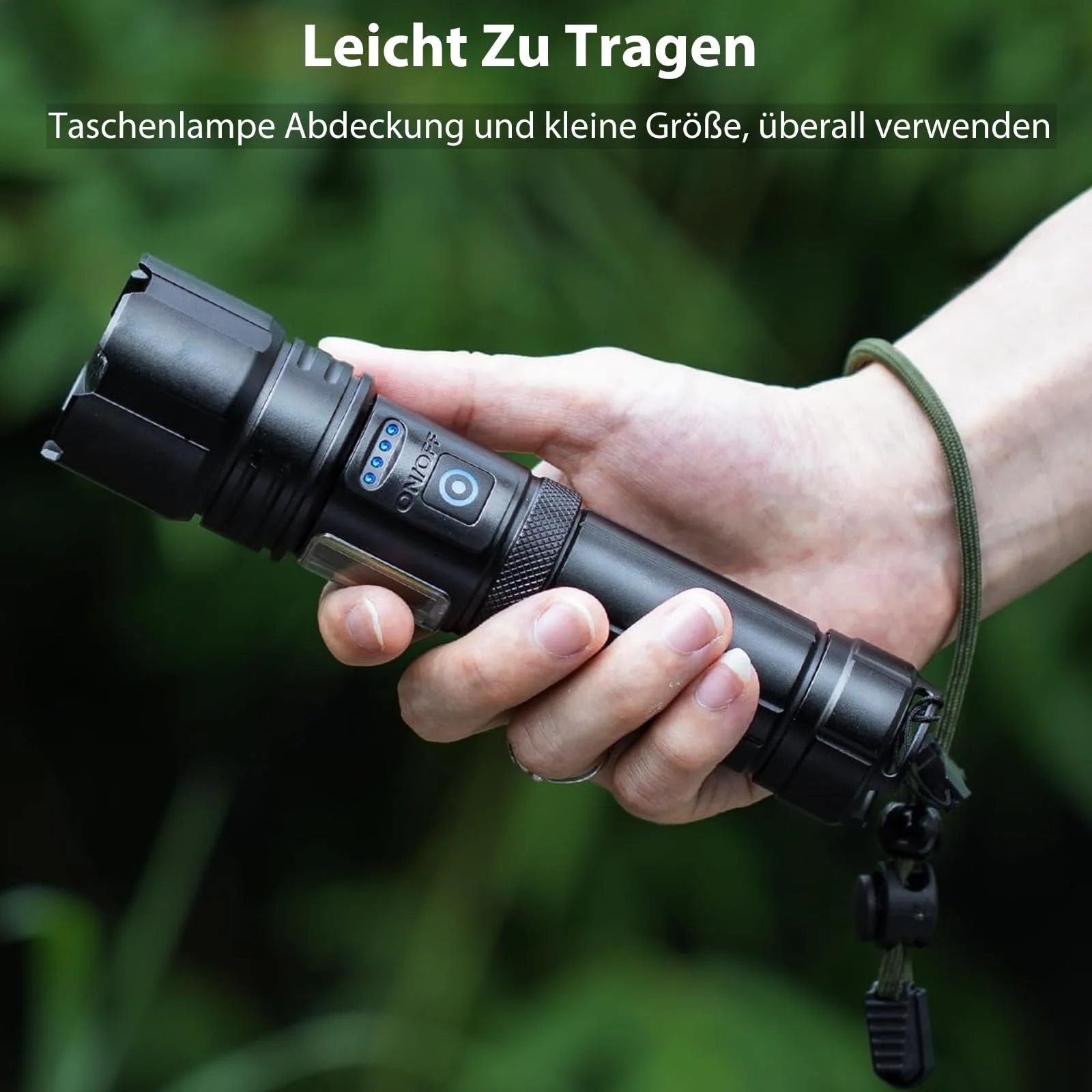 Ліхтар LED Акумуляторний 1000000 люмен LED ліхтарик Надзвичайно яскравий з USB акумуляторний 7 Режимів освітлення Тактичні ліхтарі IPX7, фото №8