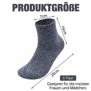 Женские термоноски VEGCOO, 5 пар шерстяных носков, Теплые, Мягкие носки, Зимние носки, Дышащие шерстяные носки synthetic.ua - Фото 1