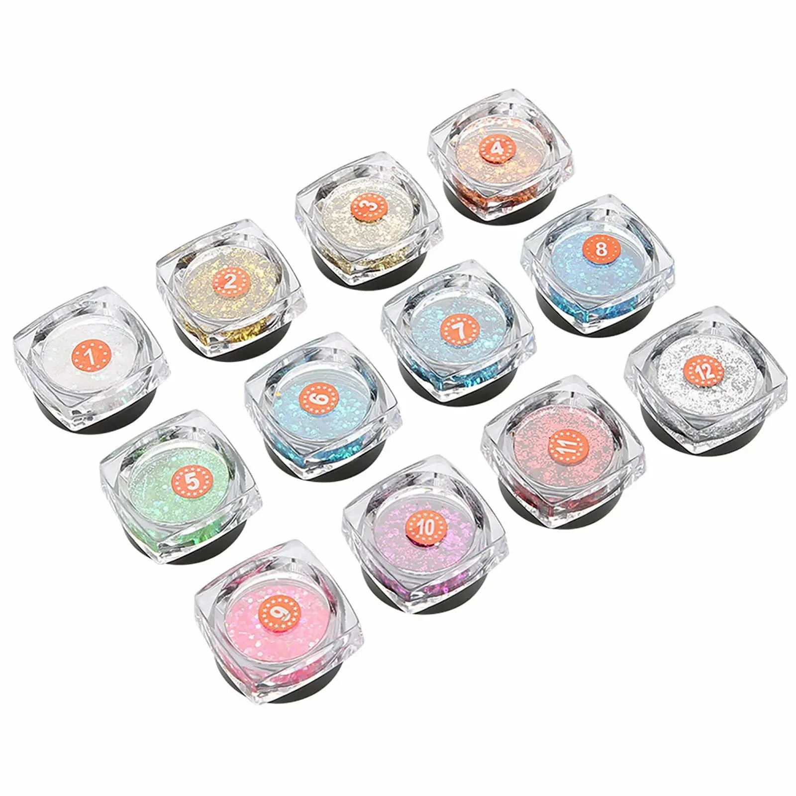 Блестки для ногтей Золотые хлопья для ногтей Геометрические наклейки для украшения ногтей Блестки для лака для ногтей Советы для маникюра для макияжа, фото №1