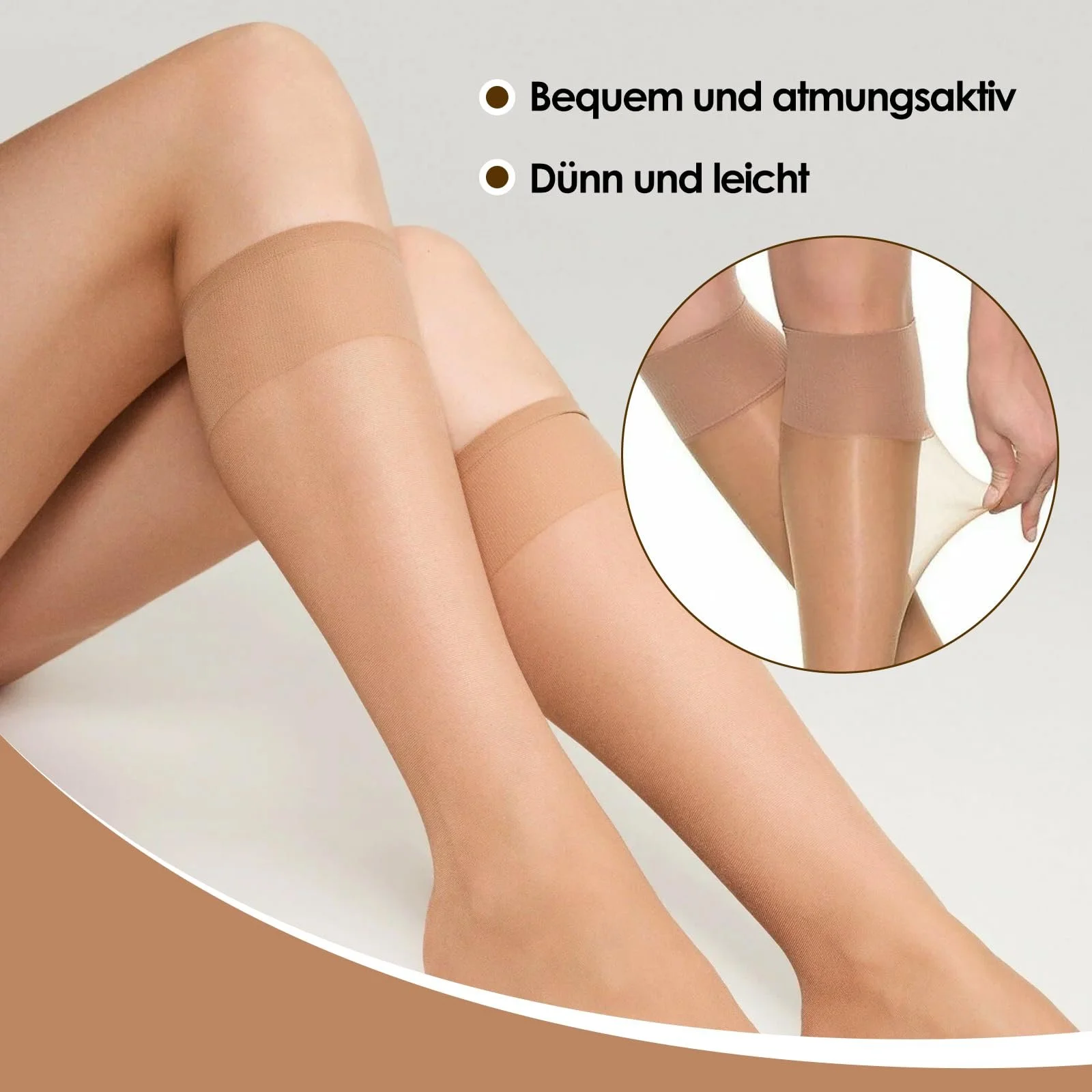Жіночі гольфи 20D, тонкі панчохи, 12 пар, фото №5