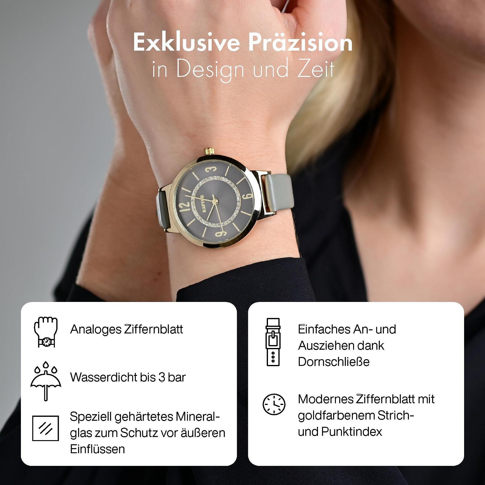 Жіночий годинник Raptor Lieke RA10228, шкіра, штучний камінь, аналоговий, кварцовий, фото №3 Жіночий годинник Raptor Lieke RA10228, шкіра, штучний камінь, аналоговий, кварцовий, фото №3