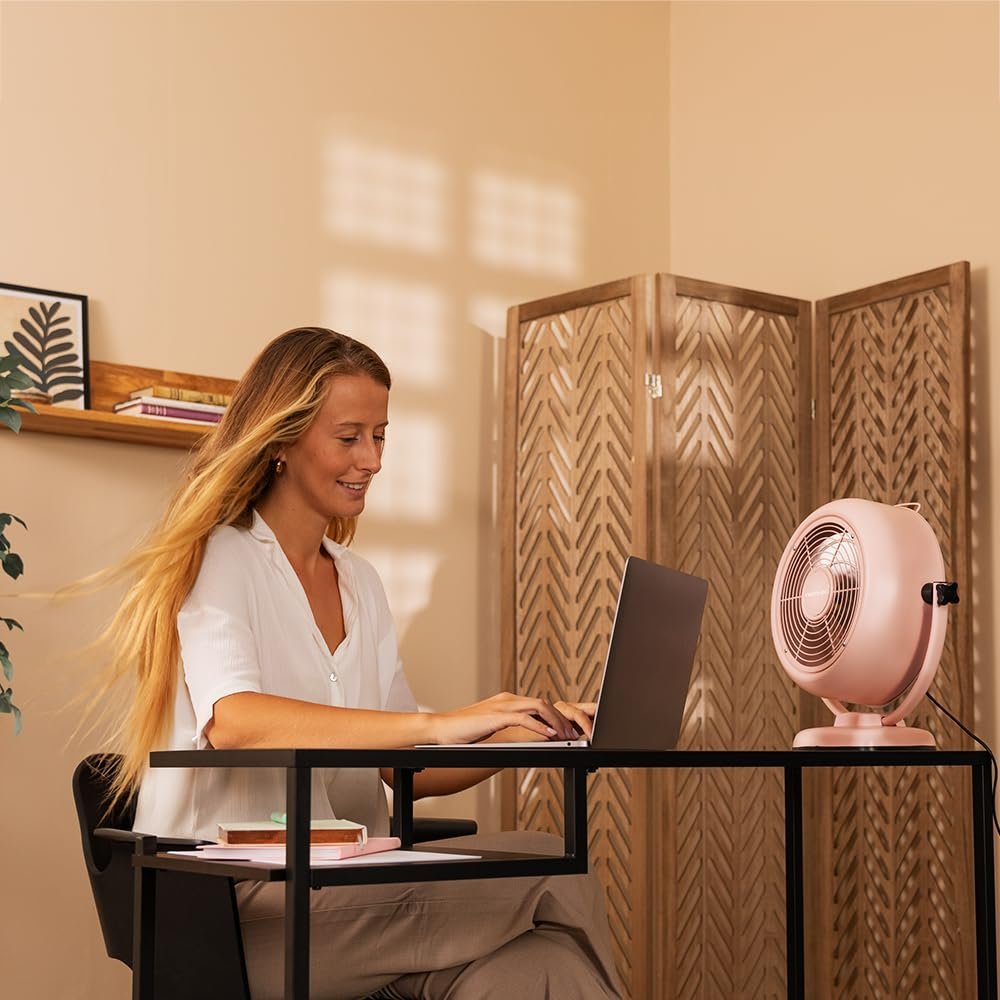 Настольный вентилятор Cecotec EnergySilence 800 RetroDesk, 20 Вт, диаметр 20 см, розовый, фото №4