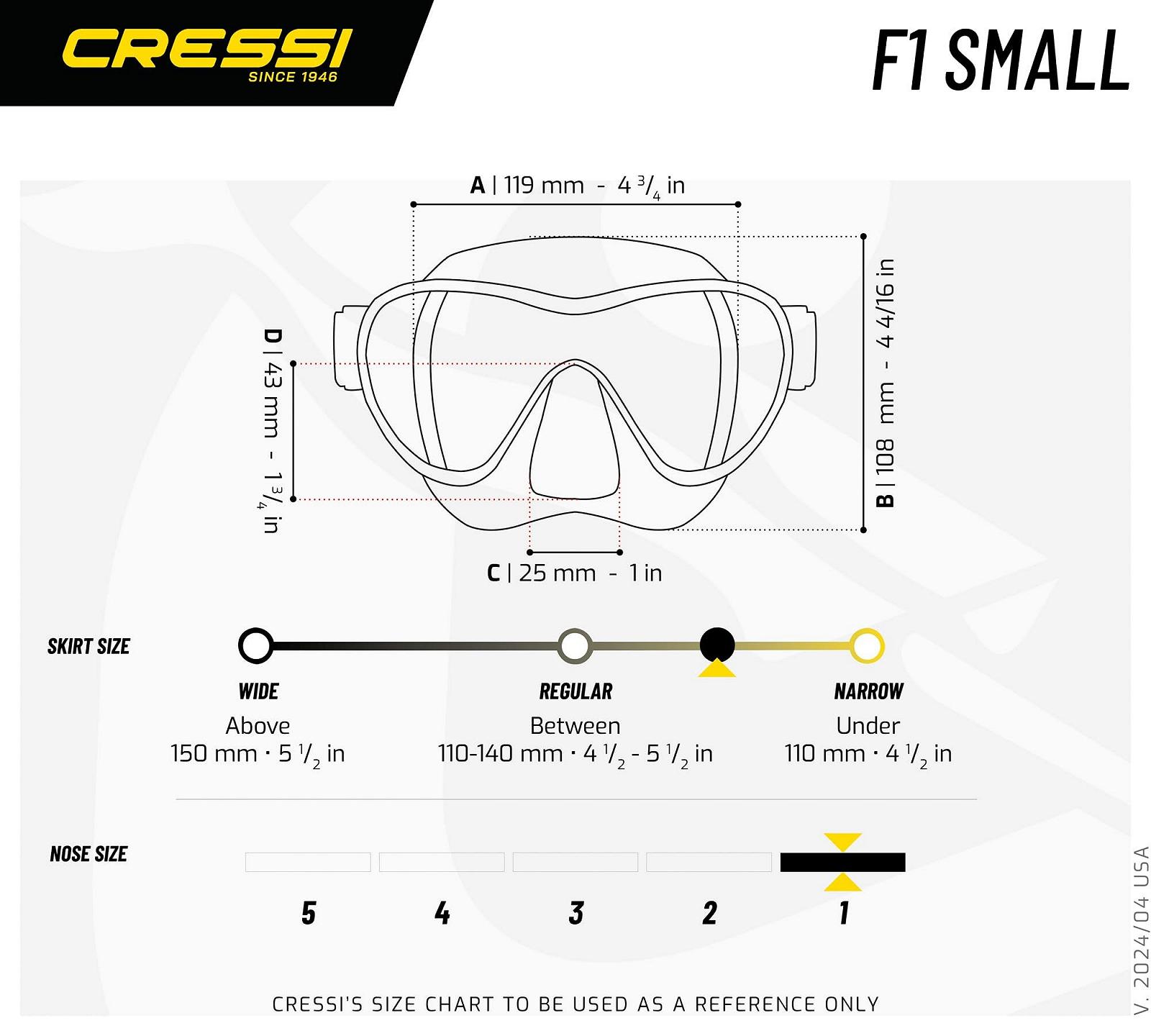 Маска для снорклинга CRESSI F1 Small безрамная, силиконовая, для молодежи, унисекс - бирюзовый, один размер, фото №4