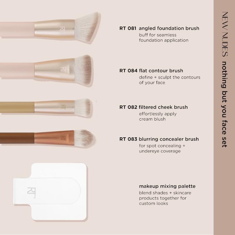 Набор кистей для макияжа Real Techniques New Nudes Not Your Face Kit / 5 шт., фото №3