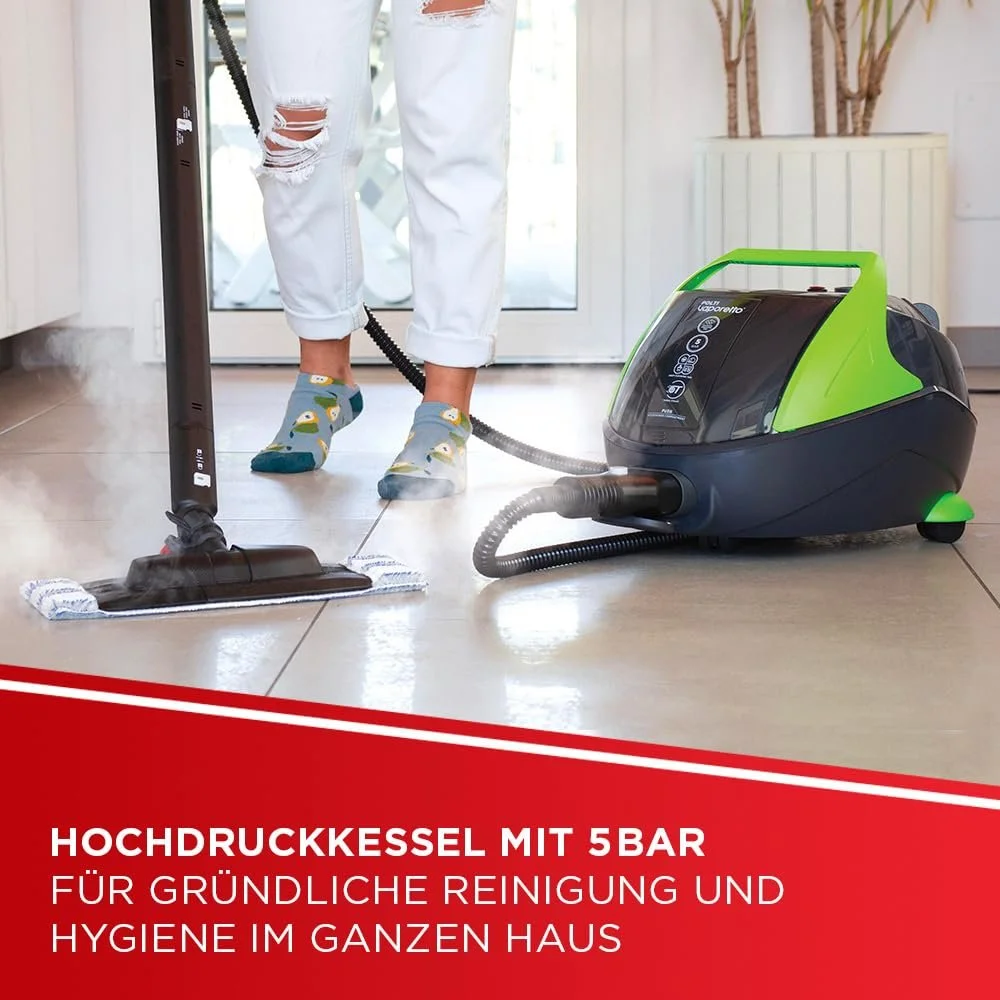 Пароочисник-пилосос Polti Vaporetto Turbo Flexi PRO95 1100 Вт Зелений, фото №2