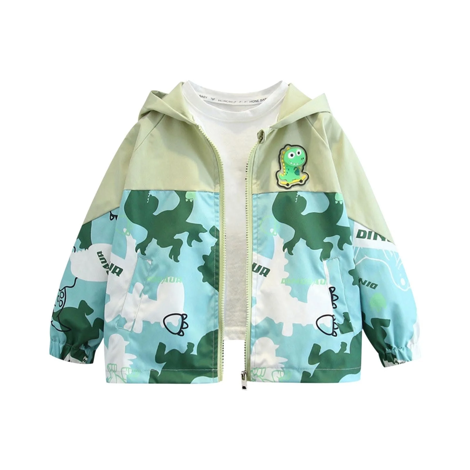 Куртка с капюшоном KQIVAM для детей, ветровка, легкая переходная, фото №1