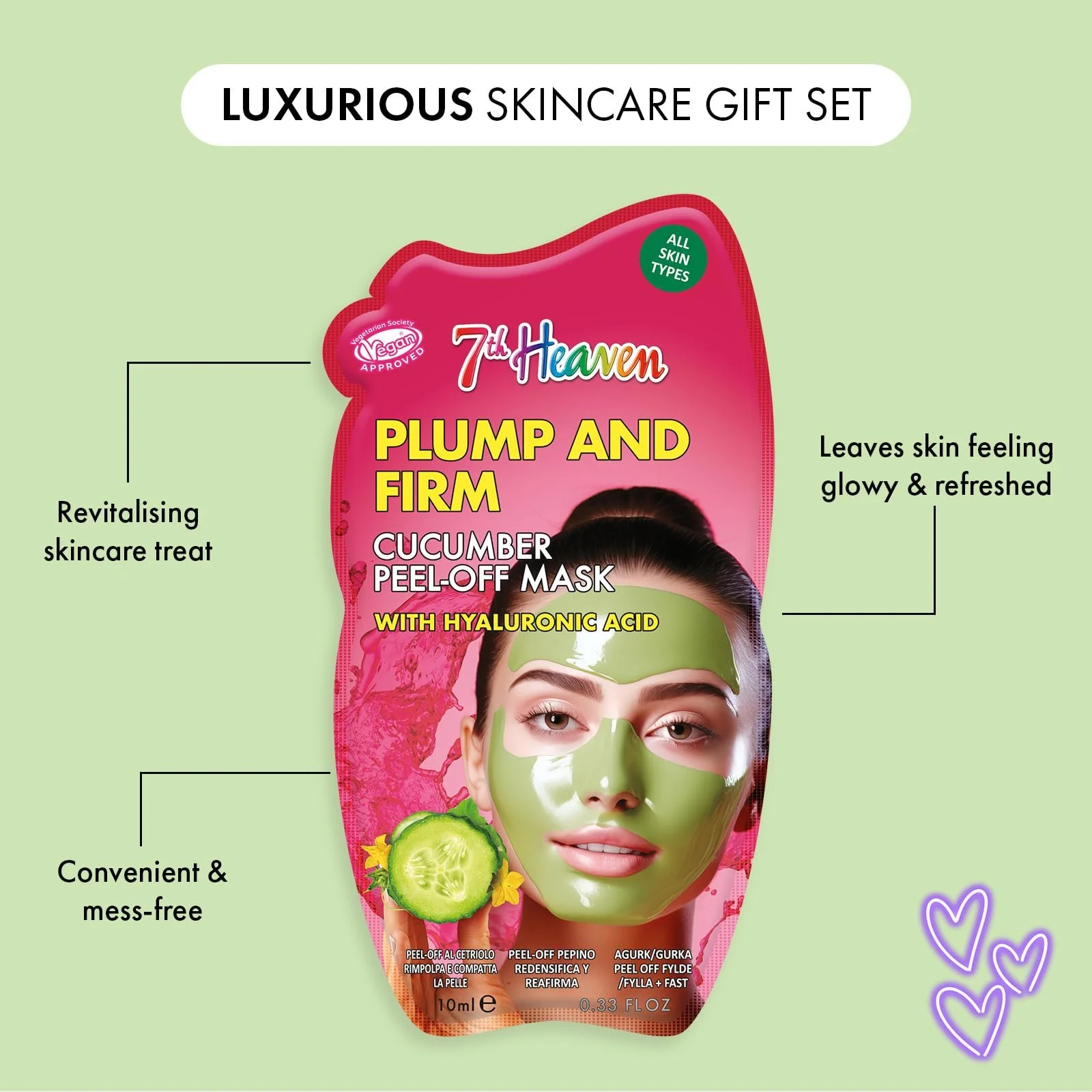 Маска для обличчя 7th Heaven Pampering and Party Набір, 10 зволожуючих та очищуючих масок для догляду за обличчям, фото №3