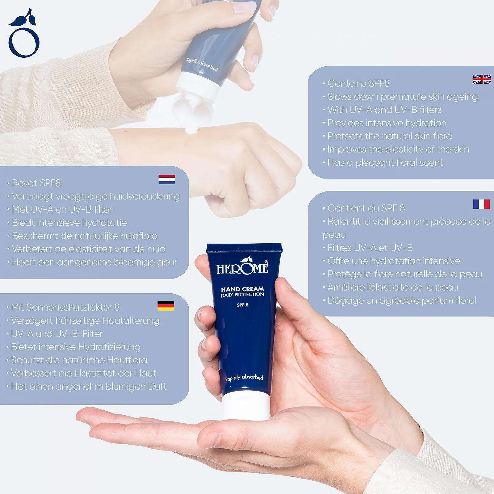 Крем для рук Herôme Cosmetics Daily Protection, 100 г, фото №6 Крем для рук Herôme Cosmetics Daily Protection, 100 г, фото №6