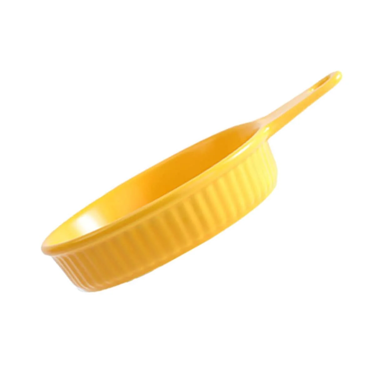 Форма для запікання керамічна з ручкою для хліба та запіканок Жовтий, фото №1