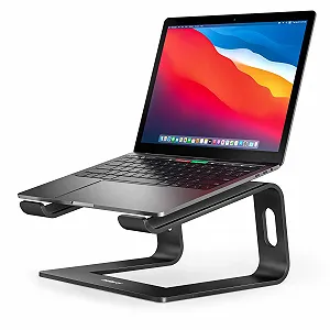 Подставка для ноутбука Nulaxy Removable, эргономичная, алюминиевая, совместима с Dell, HP, Samsung, Lenovo, для ноутбуков 10-16 дюймов, черная - Фото 1