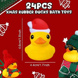 24 дня Рождественский обратный отсчет Адвент с 24 резиновыми утками synthetic.ua - Фото 1