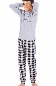 Піжама LOREZA Бавовняний комплект з довгими рукавами - Фото 1