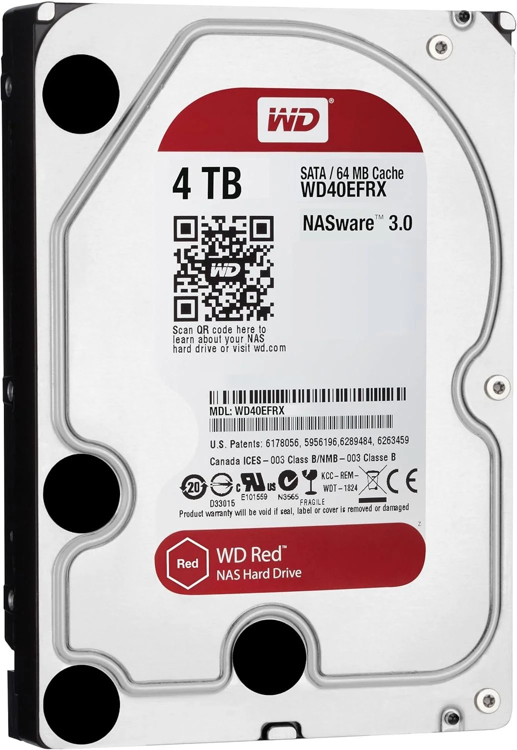 Внутрішній жорсткий диск 3.5" Western Digital Red Plus 4TB 5400 об\хв 750 Мб\с SATA III (WD40EFRX), фото №2