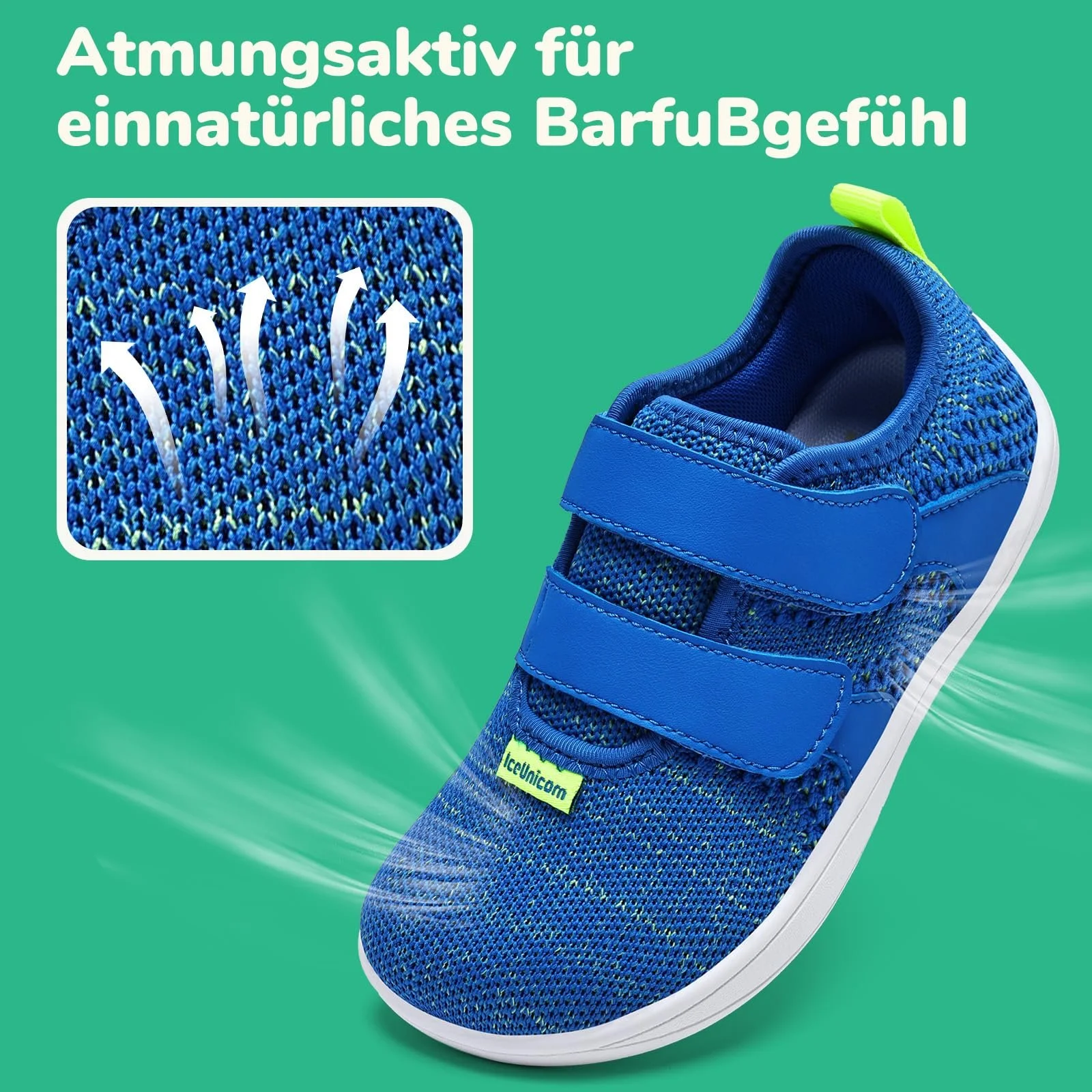 Кросівки IceUnicorn Дитячі широкі Кросівки для хлопчиків і дівчаток Мінімалістичні, фото №8